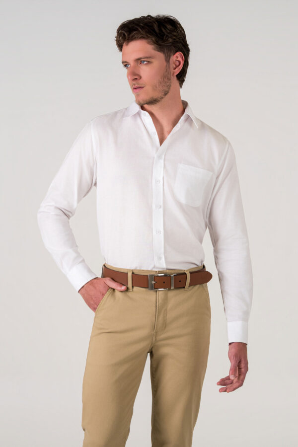 CAMISA HOMBRE RELAX JOSTON MANGA LARGA BLANCO SS5