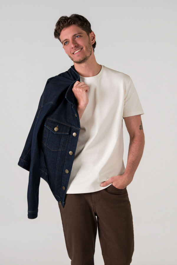 CAMISETA HOMBRE REGULAR CREW NECK CREMA SS5