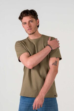 camiseta hombre verde militar ss5 lee
