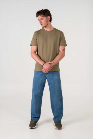 camiseta hombre verde militar ss5 lee