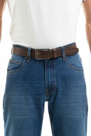 Vista frontal Cinturón Hombre chocolate Marca Lee