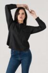 CAMISETA MUJER REGULAR LOGO TEE AZUL SS5
