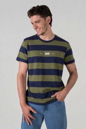 CAMISETA HOMBRE REGULAR STRIPED VERDE SS5