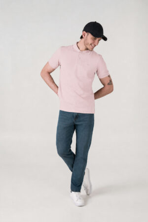 CAMISETA HOMBRE REGULAR POLO PIQUE ROSA SS5