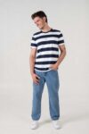 CAMISETA HOMBRE REGULAR STRIPED AZUL SS5