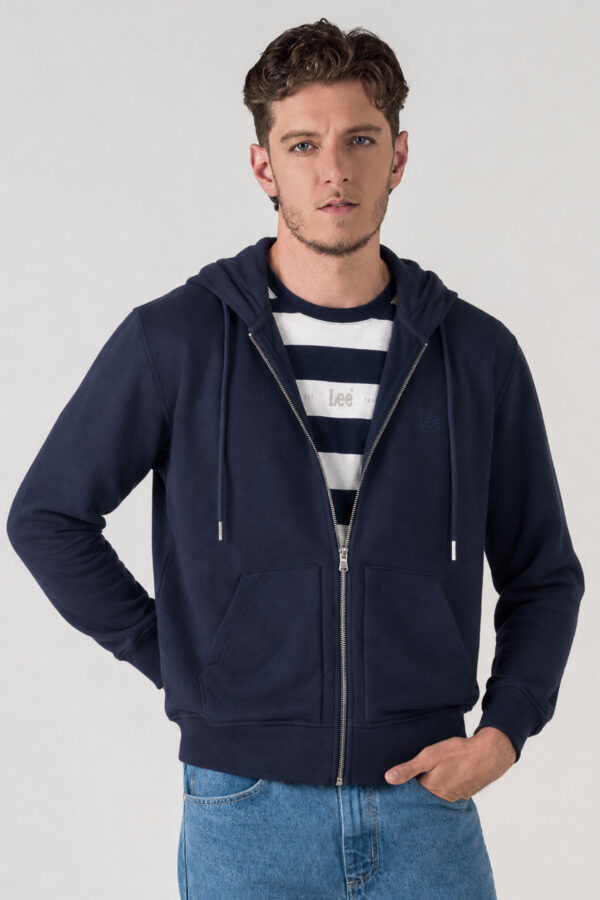 CHOMPA HOMBRE BASIC ZIP THROUGH AZUL SS5