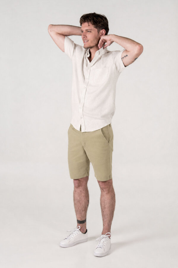BERMUDA HOMBRE REGULAR CHINO CAQUI SS5