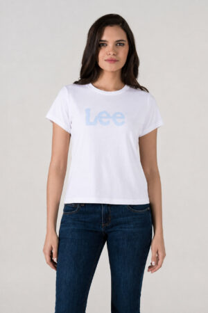 CAMISETA MUJER REGULAR LOGO TEE BLANCO SS5