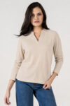 CAMISETA MUJER SEASONAL POLO ML CAQUI SS5