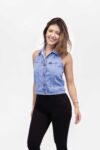Vista Frontal Chaleco Mujer Slim Denim Halter Stone 3 SS4 de Marca Lee