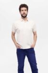 Camiseta Hombre Relax Polo Pique Crema