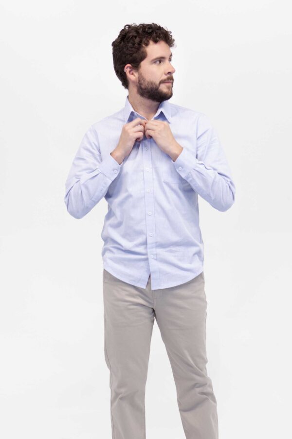 Camisa Hombre Relax Joston Celeste SS4