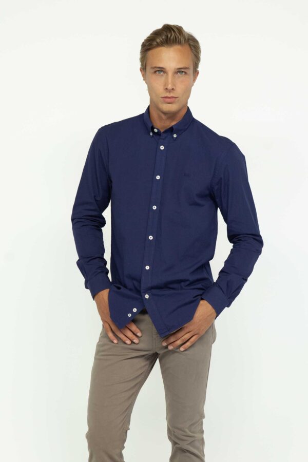 Camisa Hombre Regular Custom Azul Navy SS3