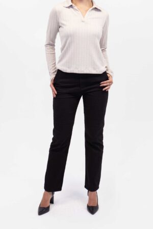 Vista Frontal Jean Mujer Regular Tapered Seasonal Chino SS4 de Marca Lee