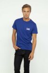 Vista Frontal Camiseta Hombre Regular Woobly Medium Logo Azul Eléctrico SS3 de Marca