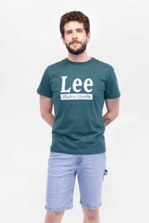 Camiseta Hombre Regular Basic Graphic Verde