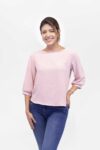 Vista Frontal Blusa Mujer Regular 3/4 Ballon Sleeve Rosa SS4 de Marca