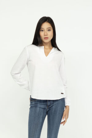 Vista Frontal Blusa mujer regular Davry Verde SS3 de Marca Lee