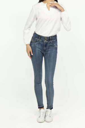 Vista Frontal Jean Mujer Skinny High Waist Push Up Stone 1 SS3 de Marca Lee