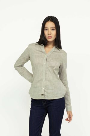 Vista Frontal Blusa mujer regular Davry Verde SS3 de Marca Lee