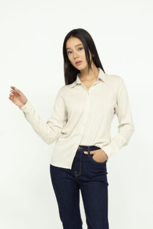 Vista Frontal Blusa mujer regular Toor m/l Beige SS3 de Marca Lee