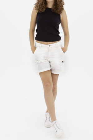 Short Mujer Fit Regular Modelo Cargo Saf Crudo