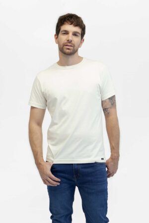 Camiseta hombre regular crew crema fw5