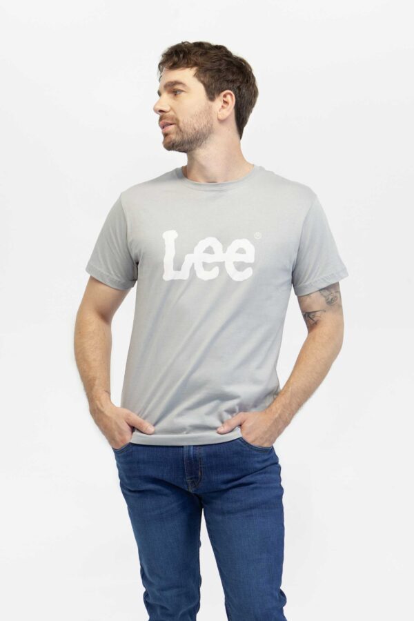 camiseta hombre regular woobly logo tee gris claro fw5