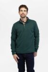 Buzo hombre regular essential half zip verde militar fw5