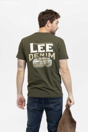 camiseta lee hombre color verde