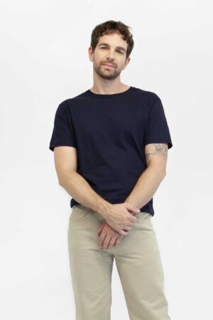 camiseta hombre lee azul