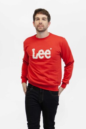 Buzo Hombre regular basic crew logo sws rojo fw5