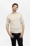 Buzo hombre regular crew neck Beige fw5