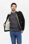 Chaqueta Hombre regular sherpa negro fw5