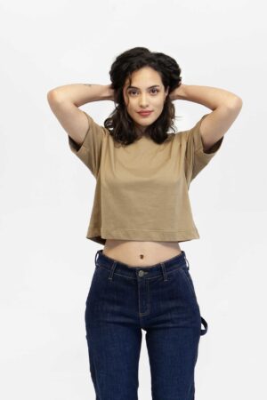 Camiseta Mujer caqui fw5