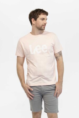 camiseta hombre regular woobly logo tee rosa fw5