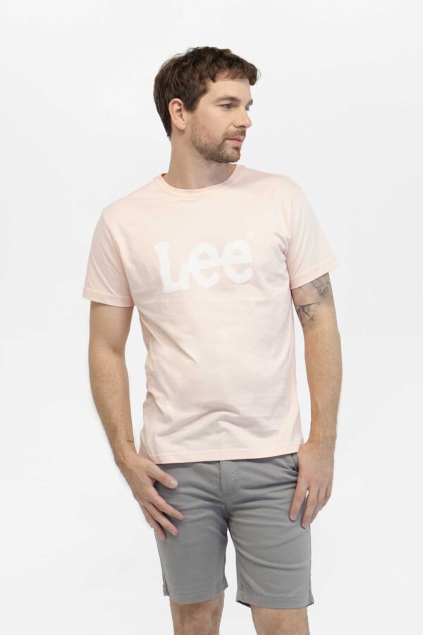camiseta hombre regular woobly logo tee rosa fw5