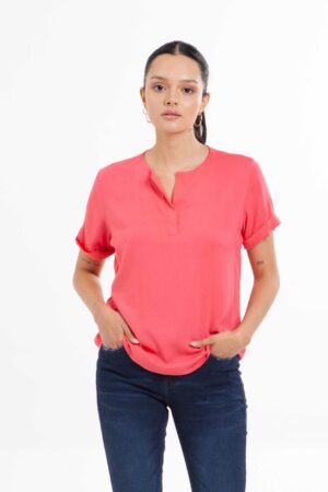 Blusa Mujer Regular Unique Blouse Coral Fw2