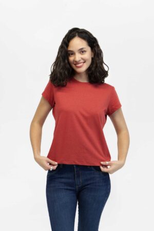 camiseta mujer regular perfect rojo fw5