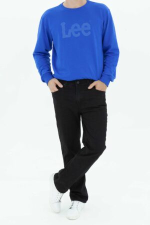 Vista Frontal Jean Hombre Regular Daren Negro SS3 marca Lee