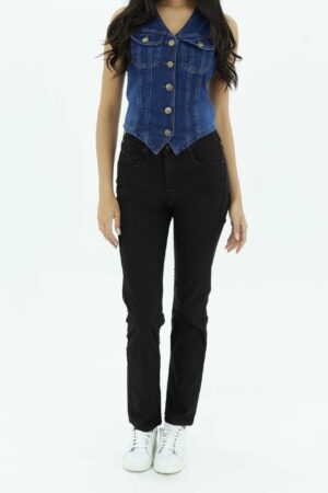 Pantalón Jean para Mujer Fit Classic Straight Modelo Marión negro