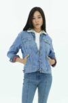 Vista Frontal Chaqueta mujer regular sherpa stone 2 SS3 de marca lee