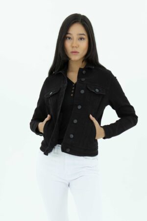 Chaqueta mujer slim rider negro