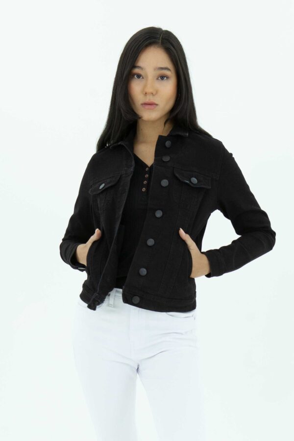 Chaqueta mujer slim rider negro SS3