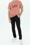 Vista Frontal Jean Hombre Slim Tapared Luke negro SS3 de marca lee