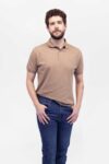Camiseta Hombre Relax Polo Pique Café