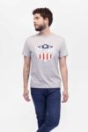 Camiseta Hombre Regular Basic Graphic Gris