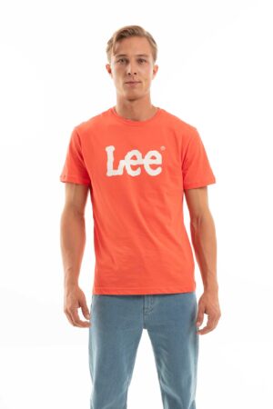 Vista frontal Camiseta color Coral de marca Lee