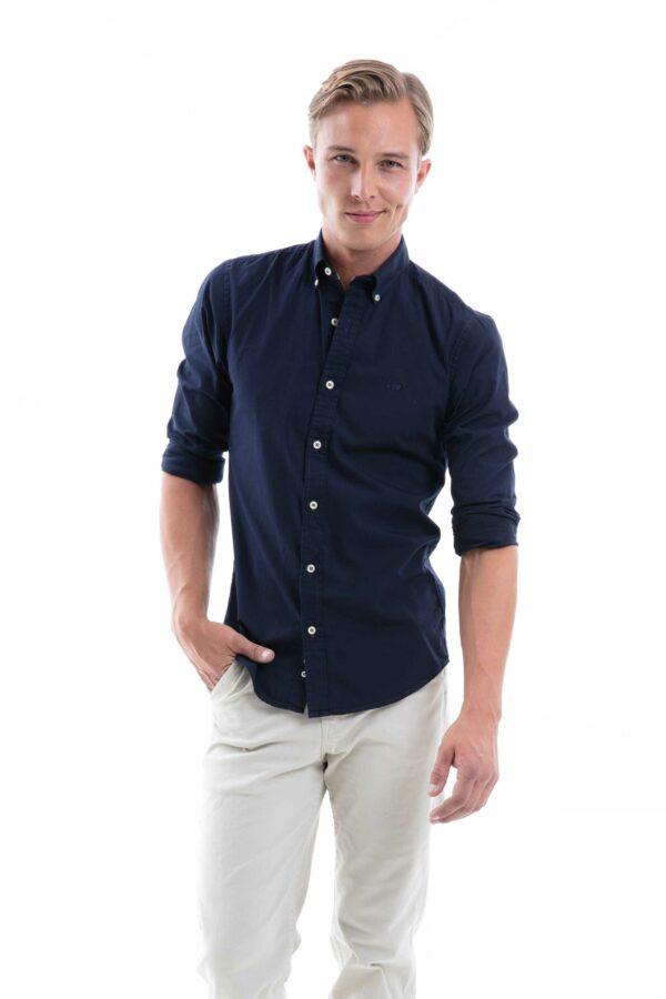 Camisa Hombre Regular Custom Azul  1 SS2
