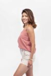 Vista Frontal Top Mujer Regular V NeckLine SS4 de Marca Lee